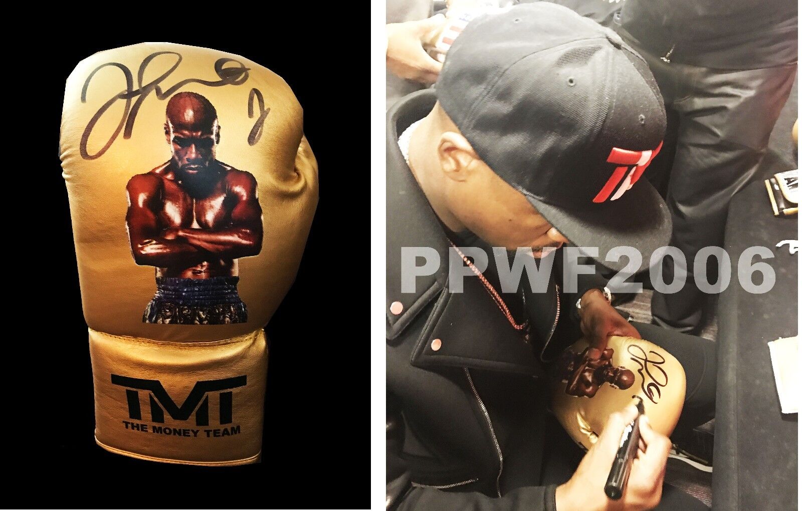 FLOYD MAYWEATHER JR HAND SIGNED AUTOGRAPHED BOXING GLOVE WITH EXACT PIC PROOF 3