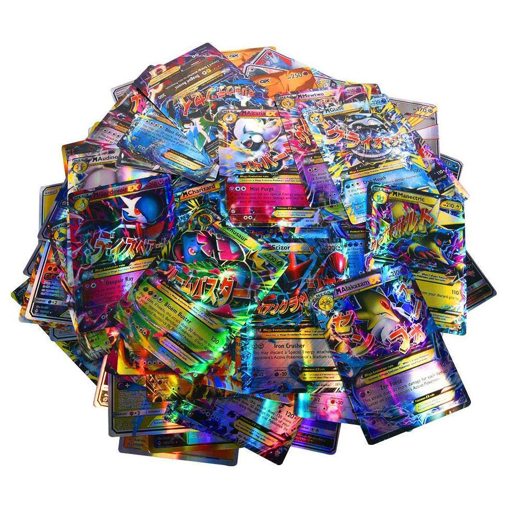 

120pcs Cartoon Game Cards TEAM GX MEGA TRAINER Game Battle Characters Card, 501 Original