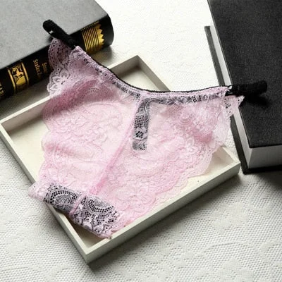 BANNIROU Woman Lace Panties Underwear Lingerie Mid Waist Good Quality Soft Female Sexy Briefs New 2021 Hot Sale Fashion 1 Pieces