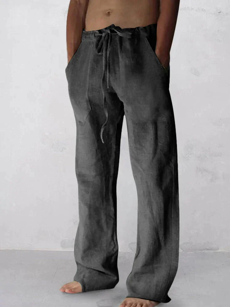 wide-legged linen style comfortable pants