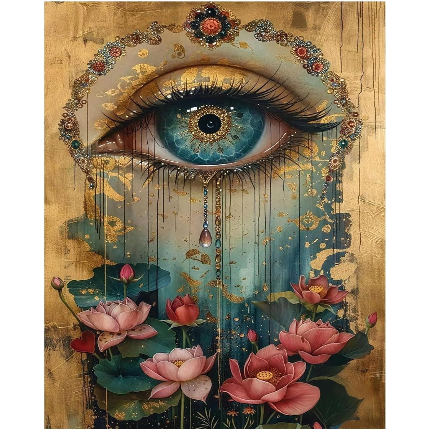 Eye and Lotus- Paint by Numbers -30*40cm/40*50cm