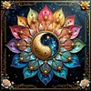 Tai Chi Lotus-11CT Stamped Cross Stitch 50*50cm