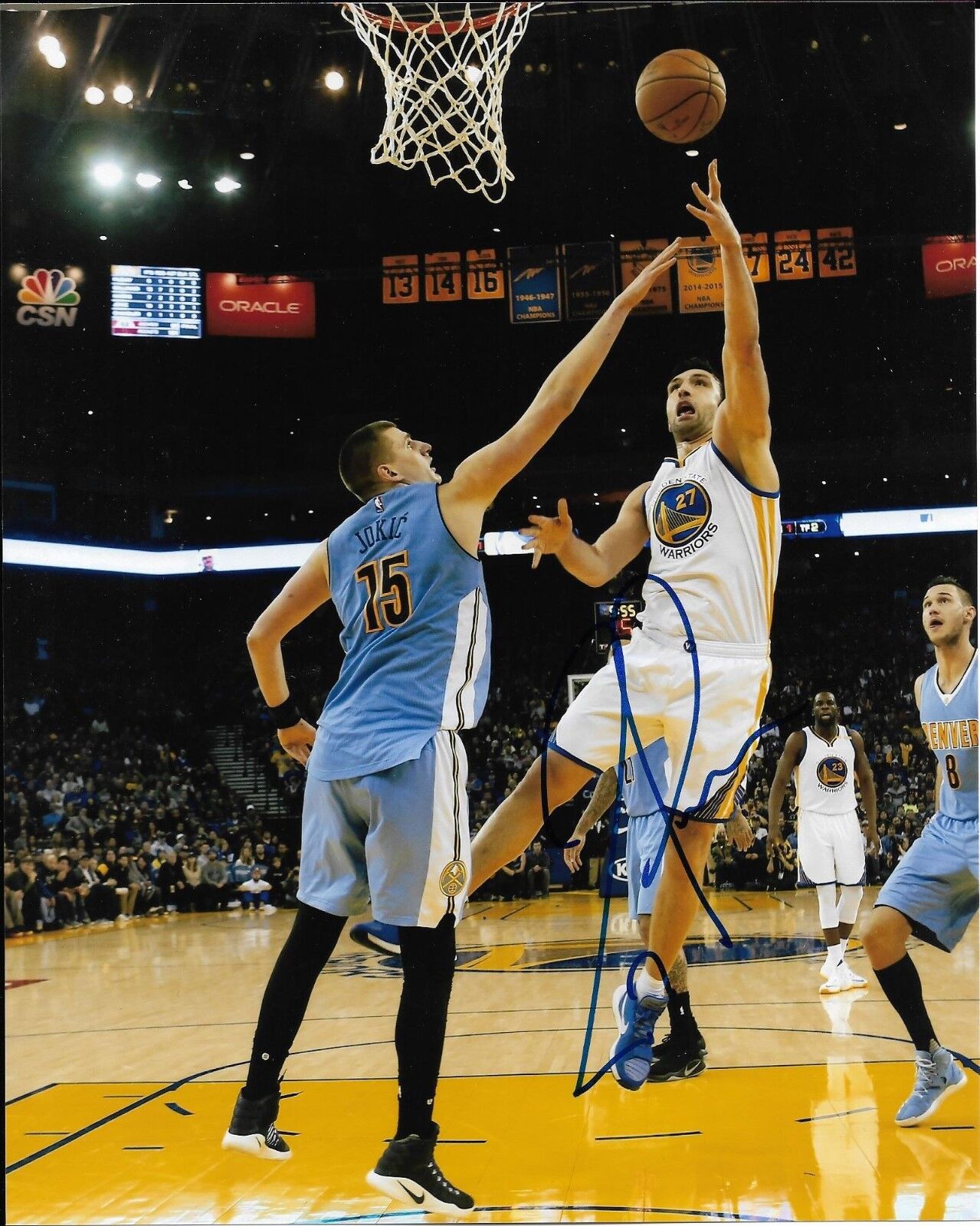 ZAZA PACHULIA signed autographed 8X10 Photo Poster painting GOLDEN STATE WARRIORS CHAMPS w/COA