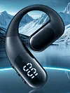 Bluetooth-compatible 6.0 Business Ear-mounted Earphones Single Ear Open Ear Earphone with LED Digital Display Noise Cancellation for Running Driving Business