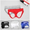 Men's Modal Low Waist Open Hips Underwear Sexy Jockstrap Pure Color Thong