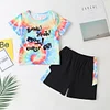 Kid Baby Girl Tie-Dye Print Shorts Set
