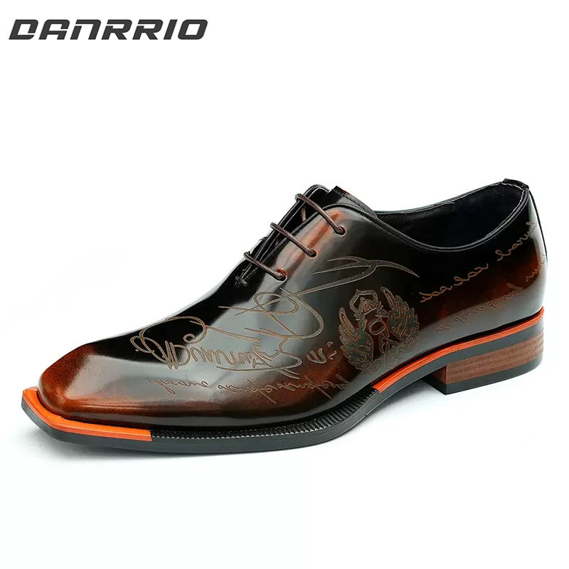 DANRRIO Sculpted Glossy British Style Oxford Shoes DANRRIO.COM DANRRIO