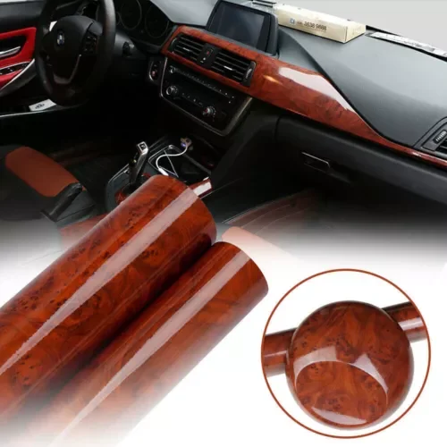 Dronehint 1x Glossy Wood Grain Vinyl Sticker Film Parts Car Wrap Sticker Decal Accessories (For: Land Rover) Parts