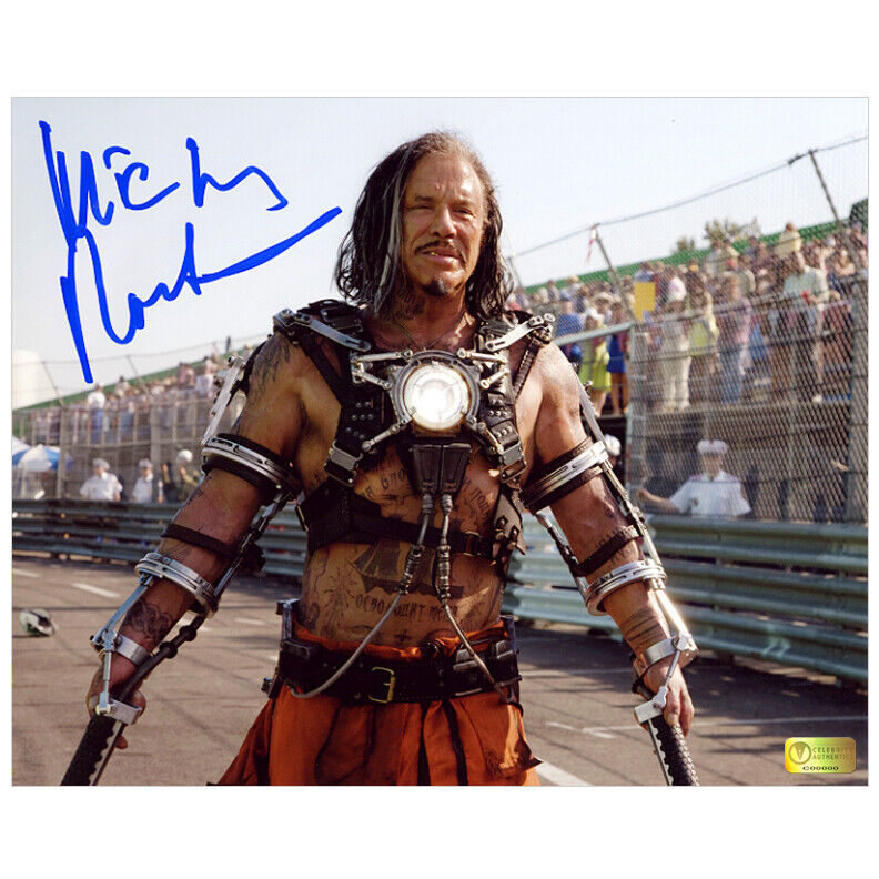 Mickey Rourke Autographed Iron Man 2 Whiplash 8x10 Photo Poster painting