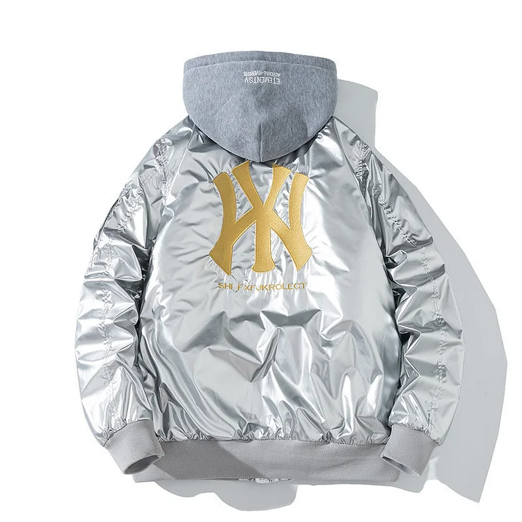 New York NYC Varsity Jacket Hooded Baseball Uniform Coat