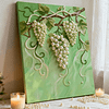 (40x50cm)DIY Pearl Painting Framed Grape Handmade Pearl Material Art Kit Living Room Decor