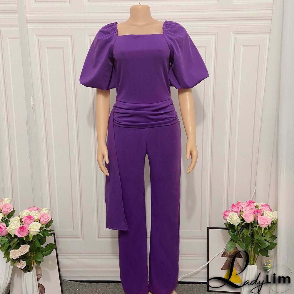 Women's Summer High Waist Chic Plus Size Jumpsuit