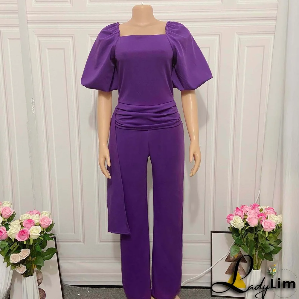 Women's Summer High Waist Chic Plus Size Jumpsuit
