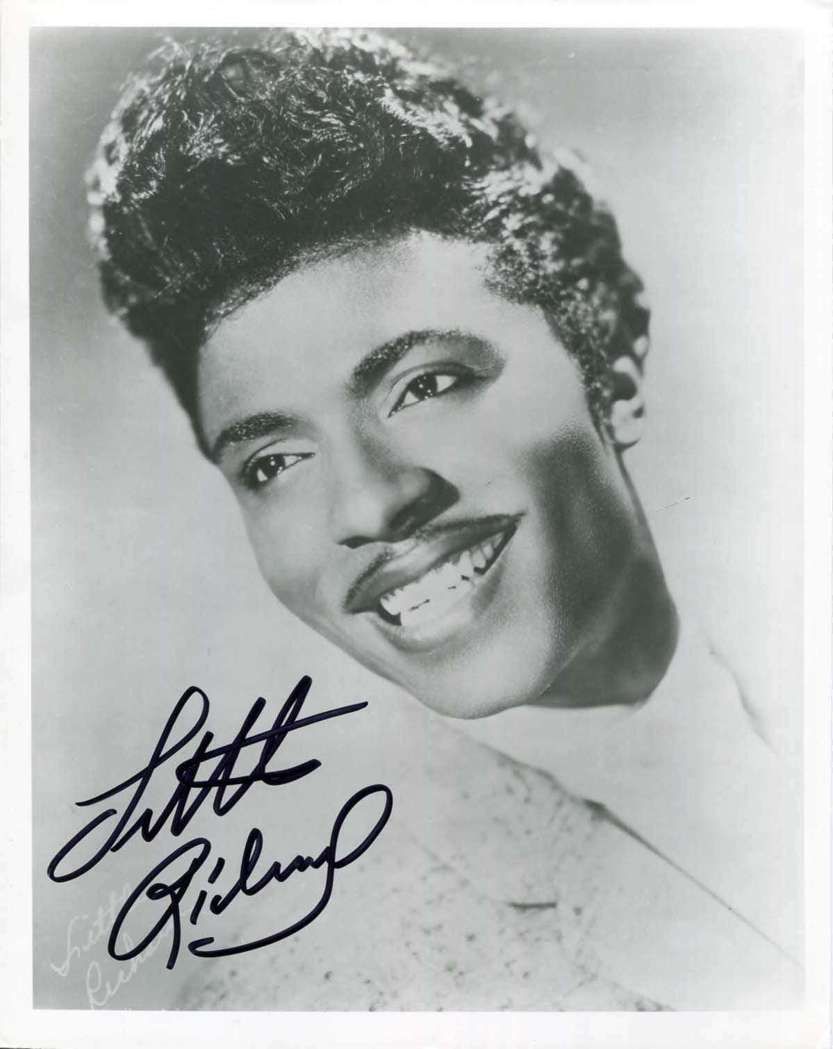 Little Richard ROCK`N ROLL autograph, signed Photo Poster painting