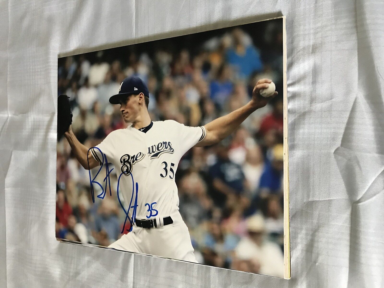 BRENT SUTER MILWAUKEE BREWERS SIGNED AUTOGRAPHED 8X10 Photo Poster painting W/COA 3