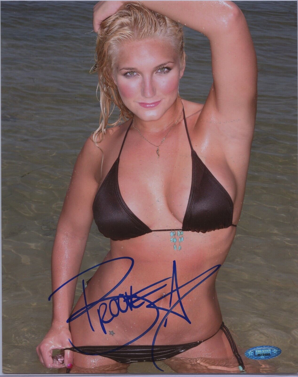 BROOKE HOGAN 8x10 Photo Poster painting Signed Autographed Auto TRISTAR SEXY Bikini