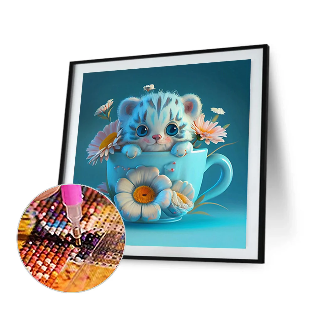 Diamond Painting - Full Round Drill - Tiger(Canvas|30*30cm)