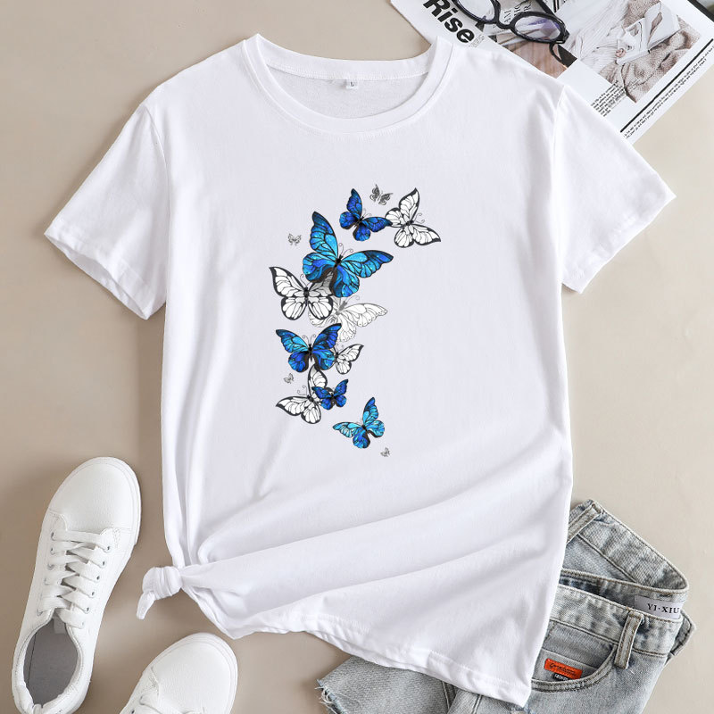 Butterflies Women's Cotton T-Shirt | ARKGET