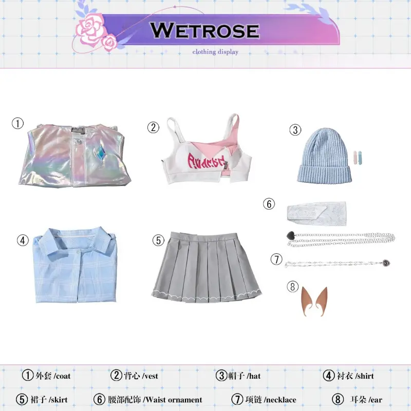 [Wetrose] In Stock Honkai: Star Rail Cyrene & NYLON JAPAN Collab Game Outfit Cosplay Costume