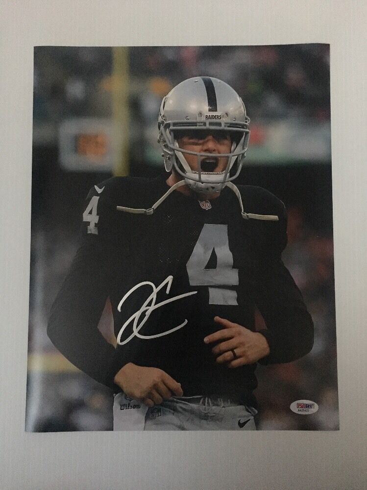 Derek Carr Signed Autographed 11x14 Photo Poster painting Oakland Raiders PSA/DNA COA 20