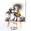 Framed Sewing Machine Girl-Paint by Numbers Acrylic Painting 40*40cm(HOT)