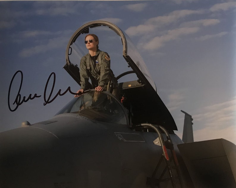 Brie Larson Signed Autographed Captain Marvel