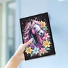 Cute Animal 5D Diamond Painting Notebook Diamond Art Diary Book Kits (Horse)