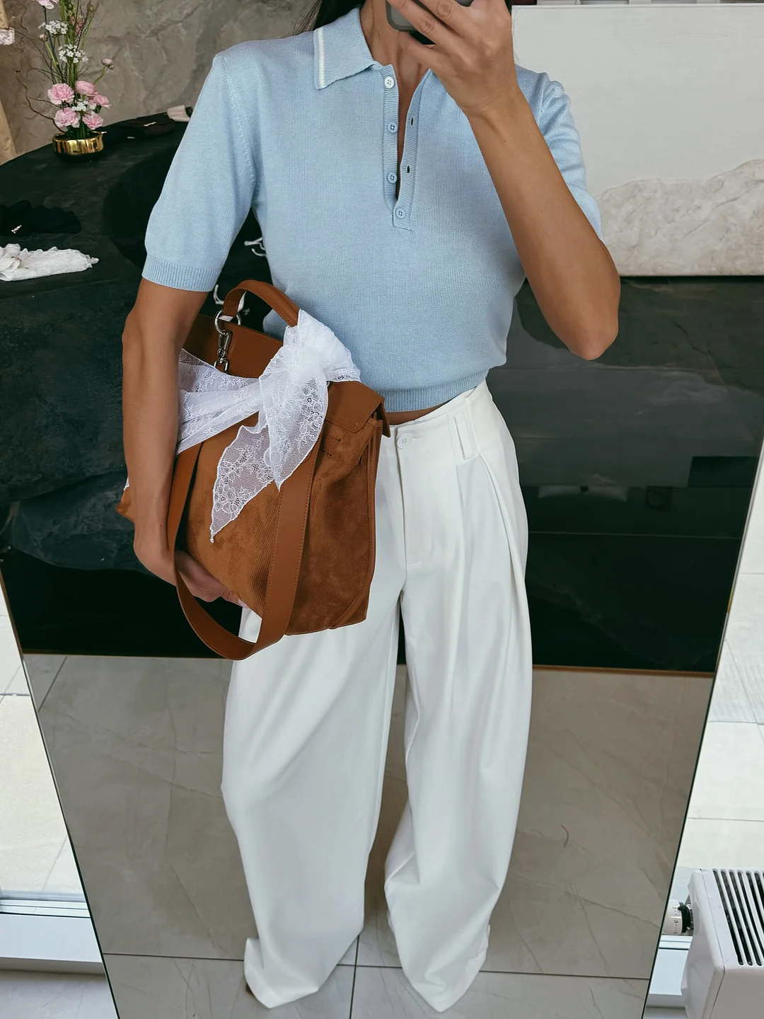 Athvotar Athvotar Collar Single-Dcupine Dopamine Knitted Girl Polo Shirt Small Group Of Women's Style Women's Style