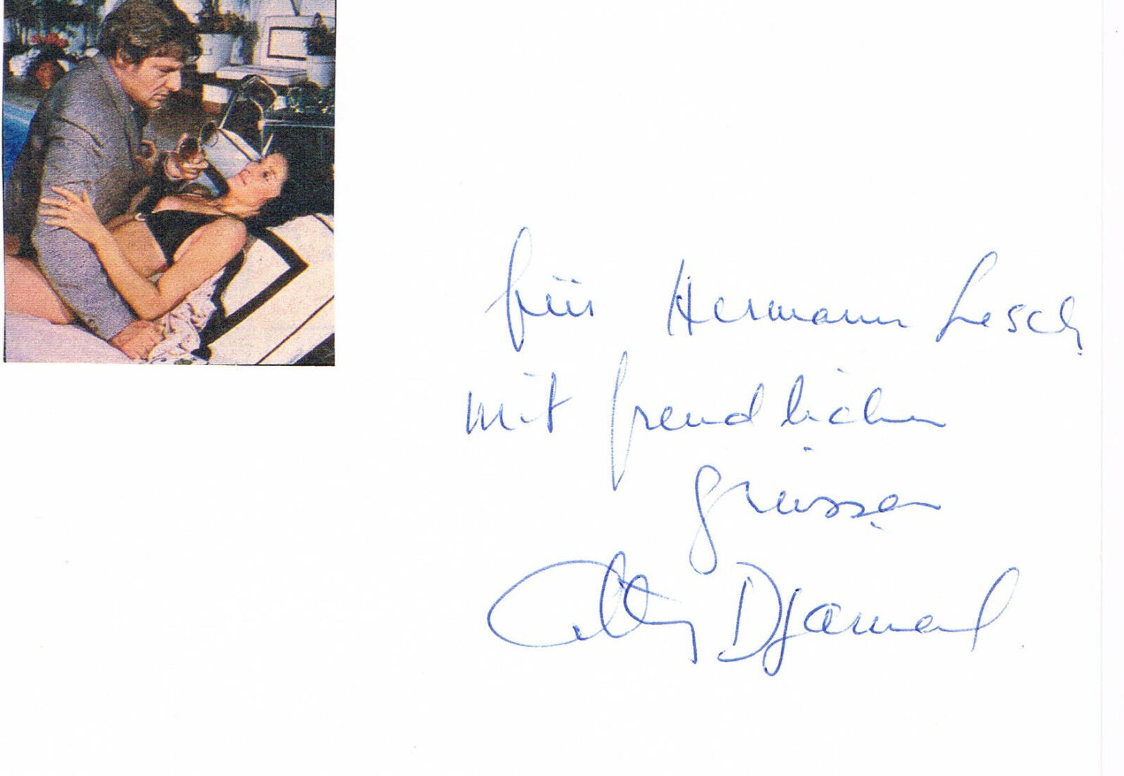 Gitty Djamal 1936- genuine autograph signed card 4x6