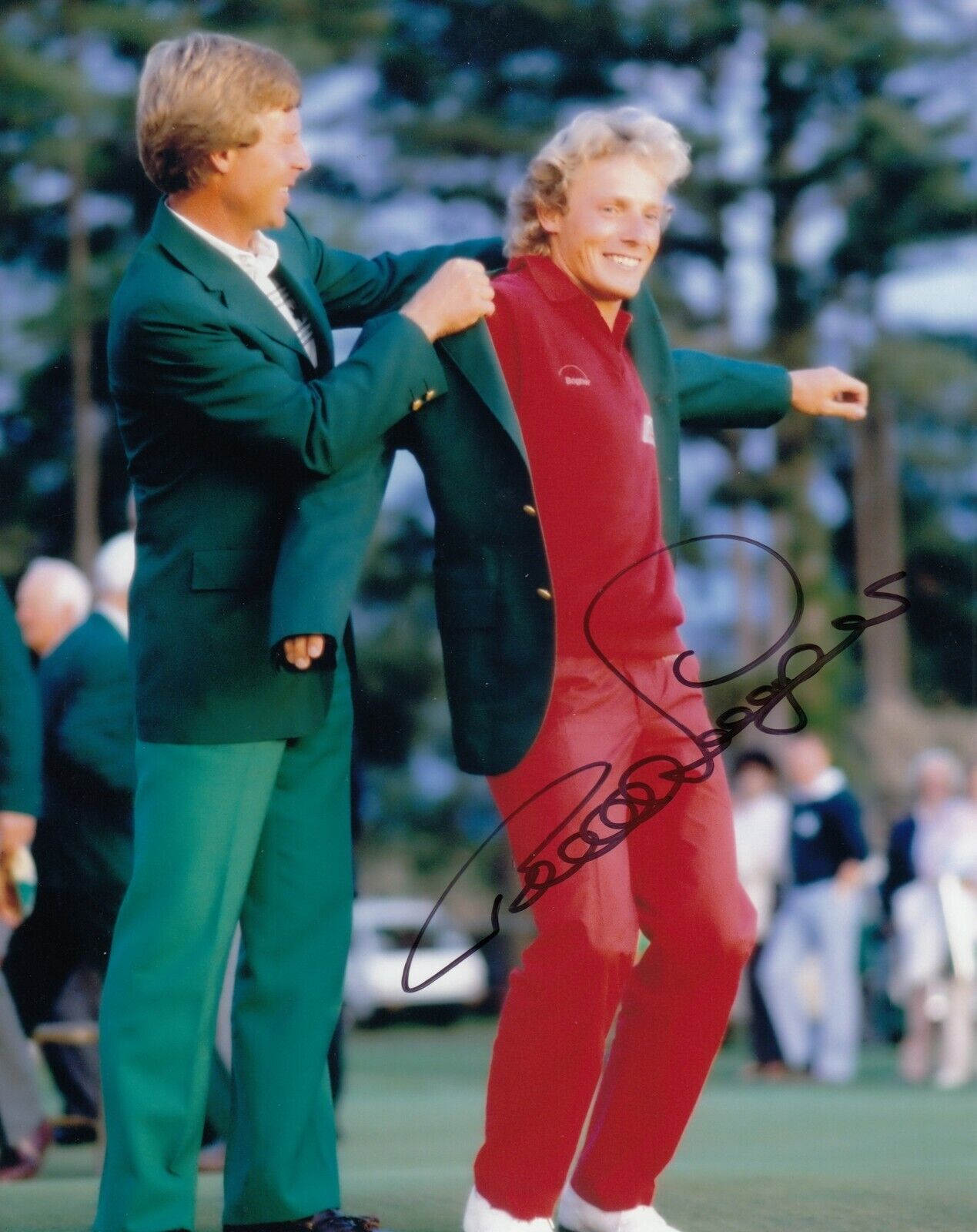 Bernhard Langer #10 8x10 Signed Photo Poster painting w/ COA Golf 031019