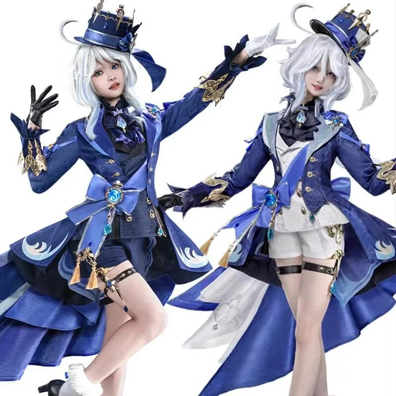 【Size S-2XL】DokiDoki-SR Game Genshin Impact Cosplay Fontaine Furina Costume Dark Furina Focalors