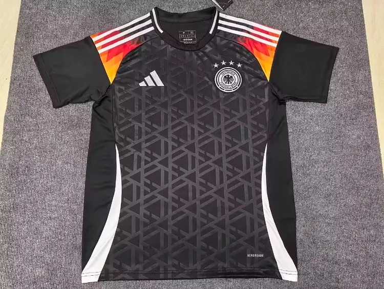 25-26 New Season German Team Home Black Short-sleeved Pre-match Training Jersey