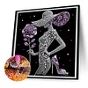 Elegante Dame - speziell geformte Diamond Painting - 30*30cm