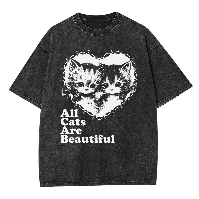 All Cats Are Beautiful Washed T-shirt