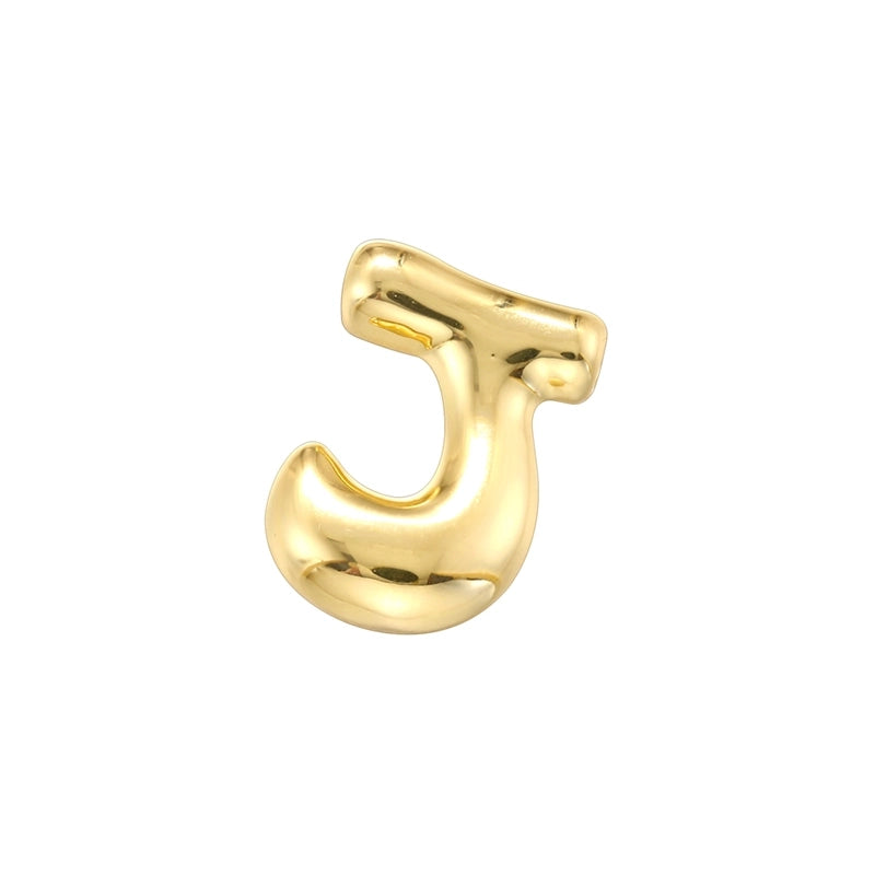 1 Piece 21mm Copper 18K Gold Plated Letter Beads