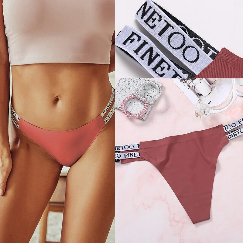 Woman Thongs Underwear Seamless Women's Panties Sexy Female Low-Rise Lingerie T-back G-string Intimate Ice Silk Thongs For Girl