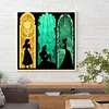 Disney Princess Silhouettes-Full Round Diamond Painting 30*30CM