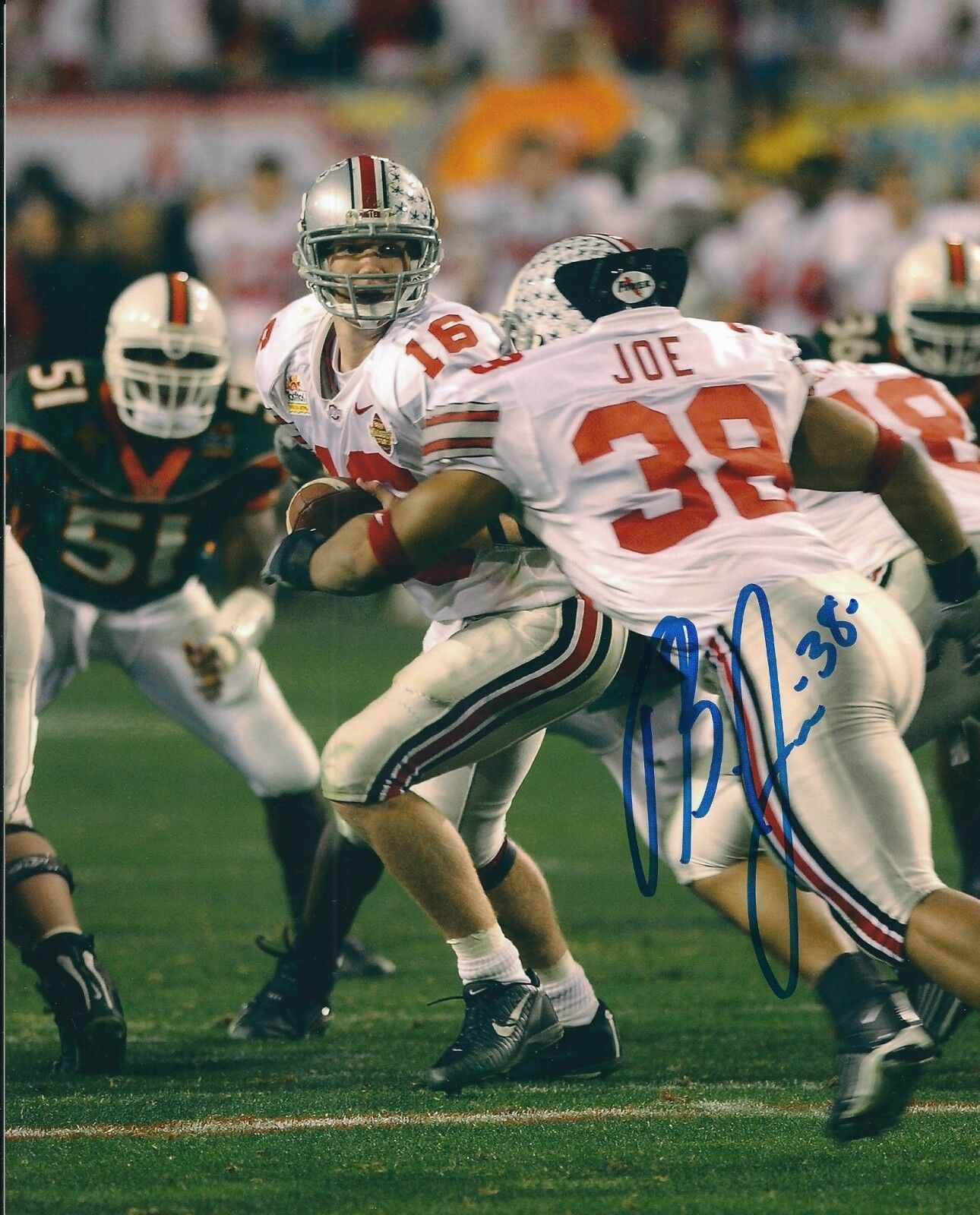 Signed 8x10 BRANDON JOE Ohio State University Autographed Photo Poster painting w/COA