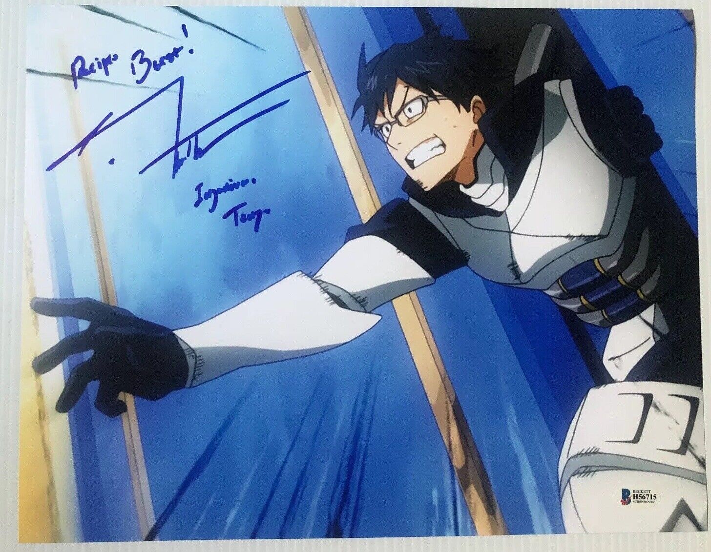 J Michael Tatum Signed 11x14 Photo Poster painting Tenya My Hero Academia BECKETT COA 2