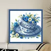 Blue And White Porcelain-Tea Set-14CT Stamped Cross Stitch 40*40cm/15.75*15.75in