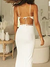 Plain Strapless Backless Split-Side Casual Halterneck Suit