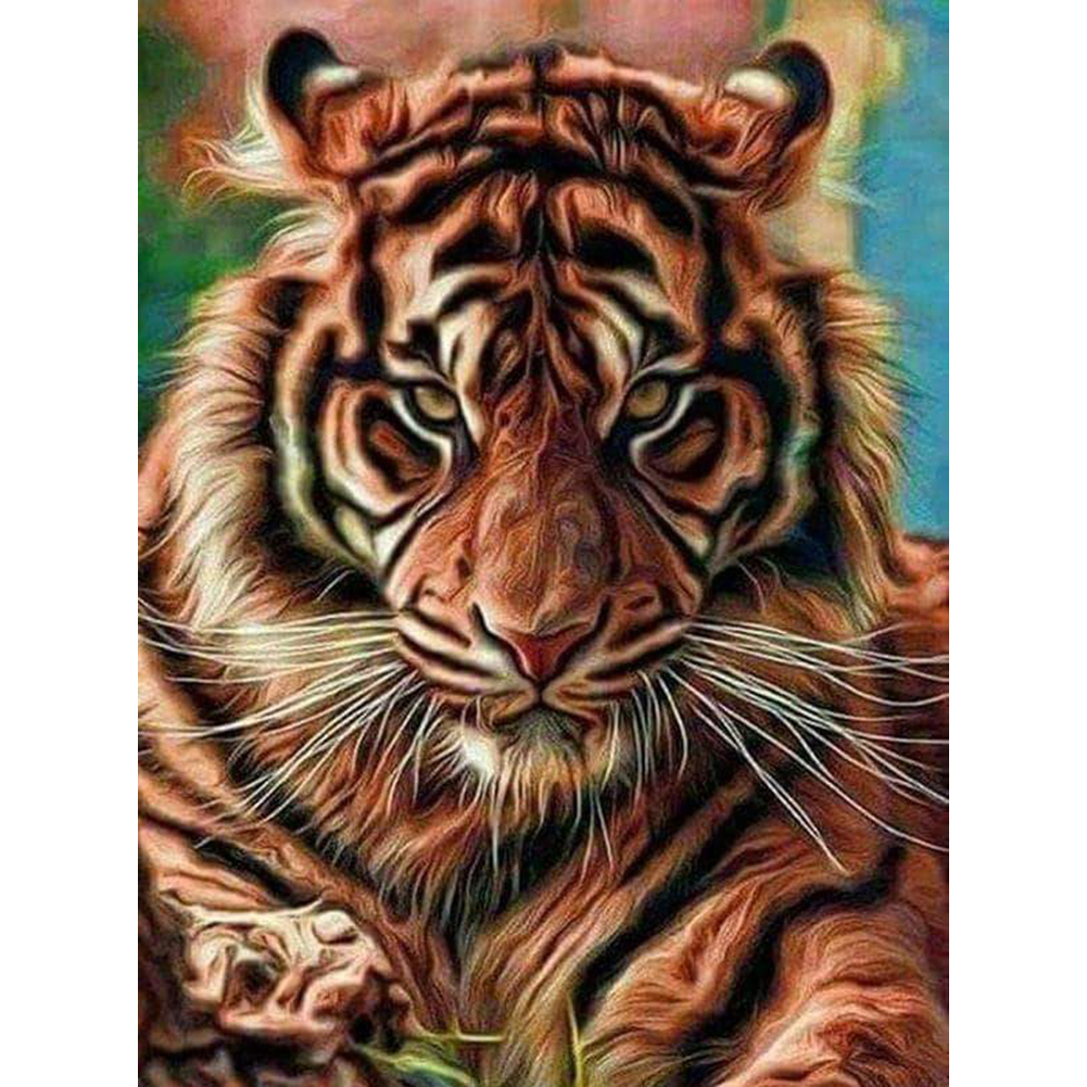 

30*40CM - Tiger Animal - Round Drill Diamond Painting, 501 Original