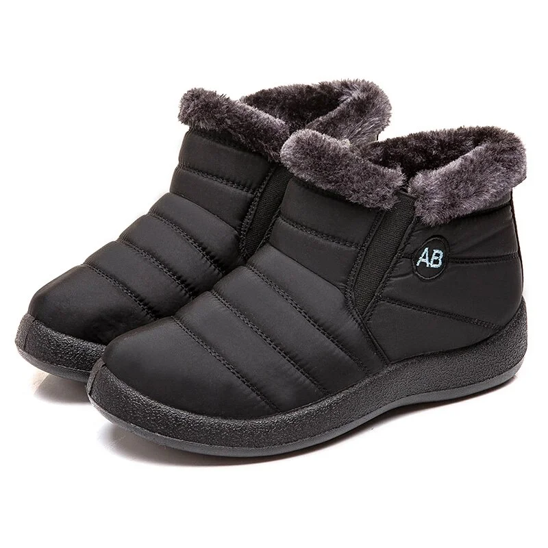 Wongn Women's Waterproof Snow Boots 2021 Lightweight Non Slip Platform Ankle Boots Woman Comfort Plush Warm Winter Shoes Female