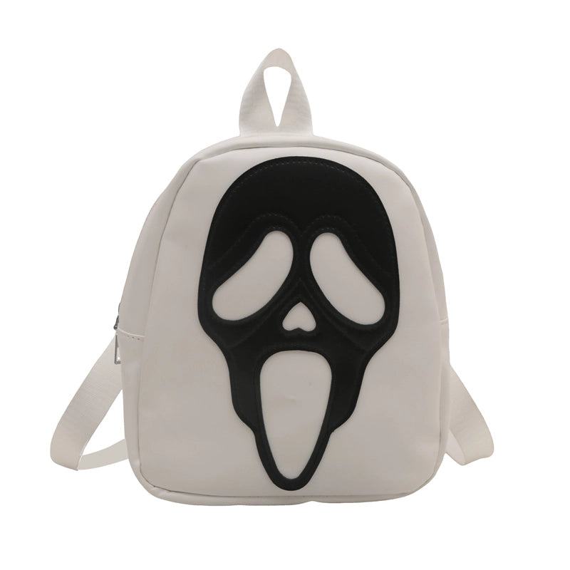 Fashion Personality Pu Soft Leather Fashionable Skull Halloween Backpack