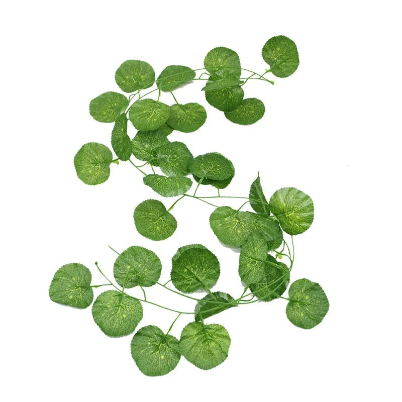 1Pc 230cm Green Vine Silk Artificial Ivy Hanging Leaf Garland Plants Plastic Rattan String Home Wall Garden Decoration Wedding