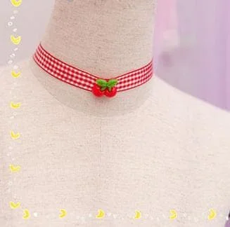 Cherry Ribbon Choker SP153787
