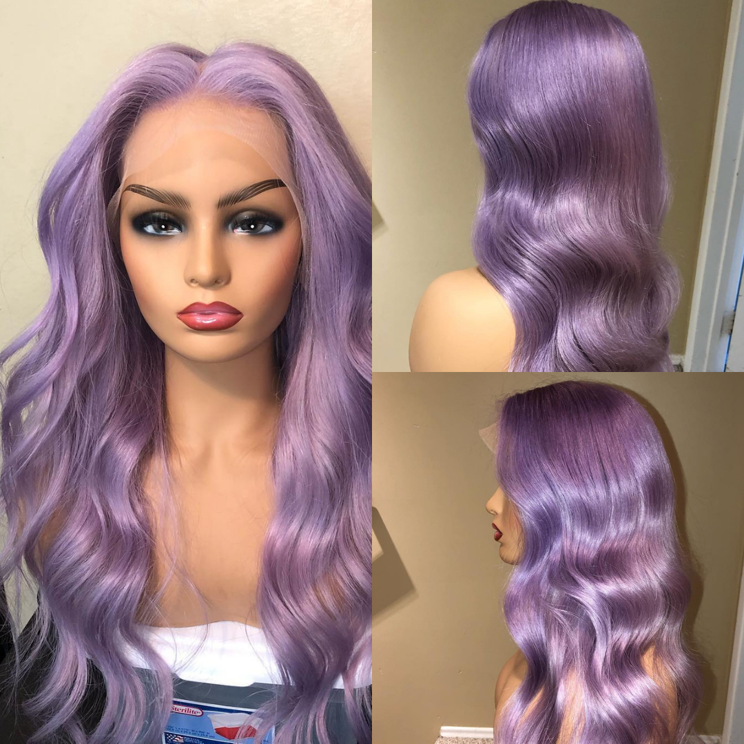 ELCNEPAL® | Rainbow Purple Mixed Wave Wig ELCNEPAL