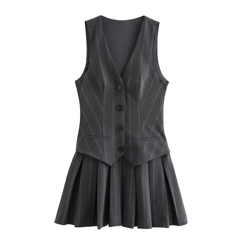 Woherb Woherb Fall 2024 Women's Fashion Sexy Hot Girl Sleeveless Half Dress 9368558-Outfit Ideas