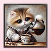 Cat-Full Embroidery 3 Strands 11CT Stamped Cross Stitch-40*40CM