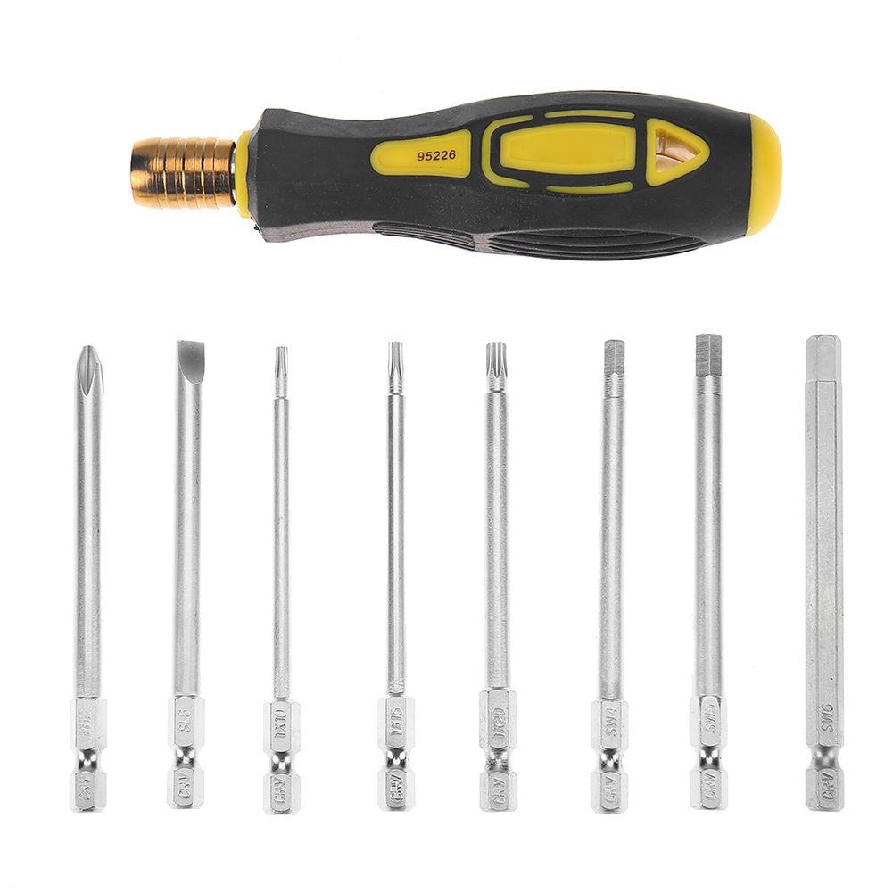 

9pcs Multifunction Screwdriver Kit Home Disassemble Repair Hand Tool Set-196272, 501 Original